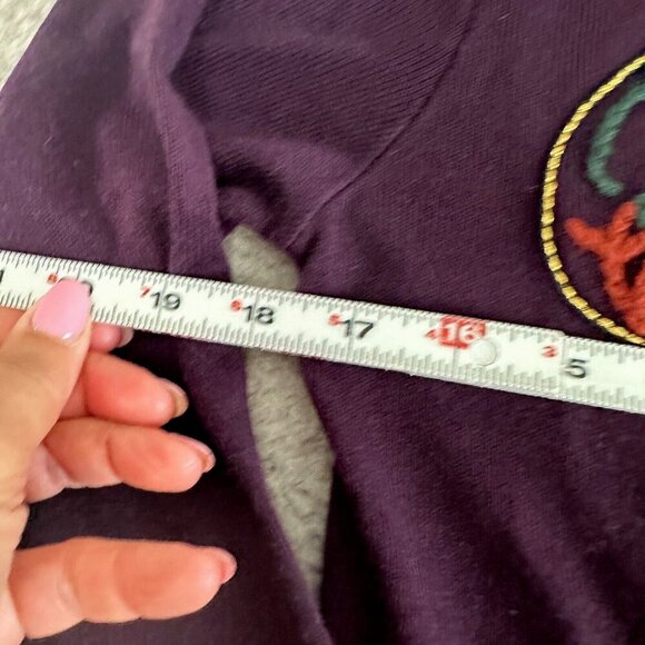 Saint Tropez West Embroidered Burgundy Duster Cardigan Sweater Maxi - Picture 3 of 16